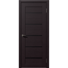 Дверь межкомнатная Дубрава Сибирь Флор АСТРА Акация черная, стекло черное